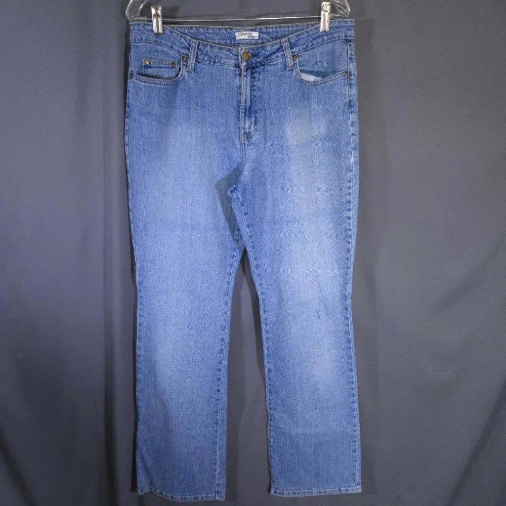 St. Johns Bay Jeans Stretch Boot Medium Wash Size 14 Western Casual 90s Y2K